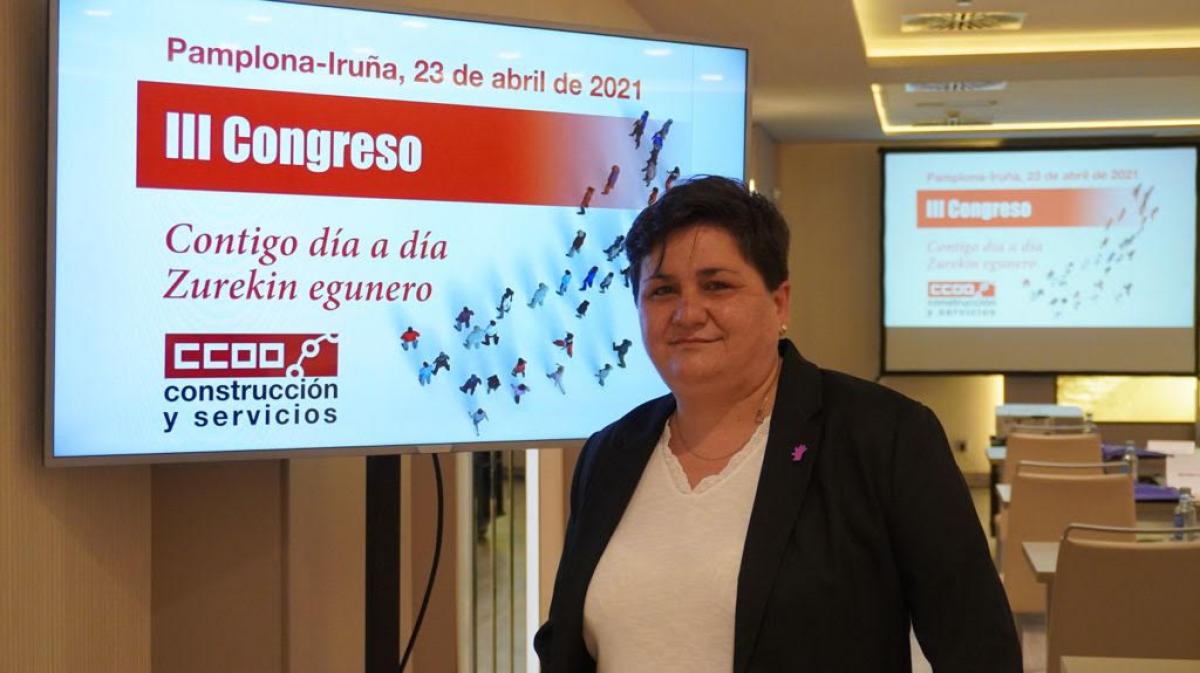 Pilar Pieiro, elegida nuevamente secretaria general de CCOO de Construccin y Servicios de Navarra