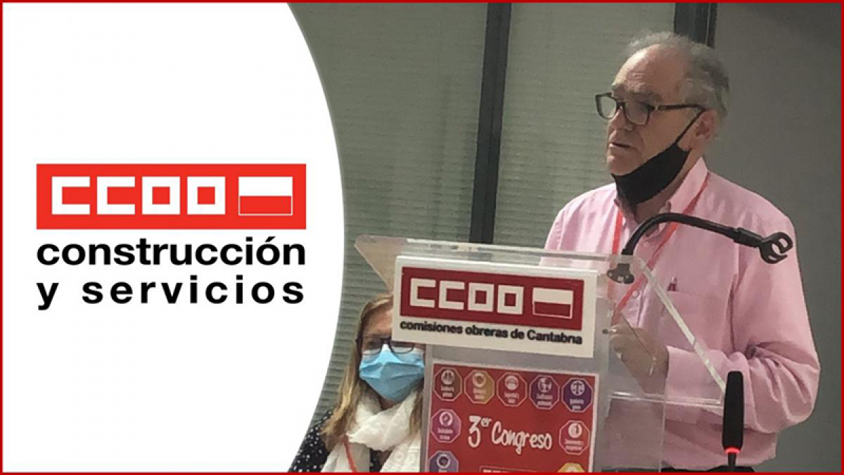 Jess de Cos, reelegido secretario general de CCOO de Construccin y Servicios de Cantabria